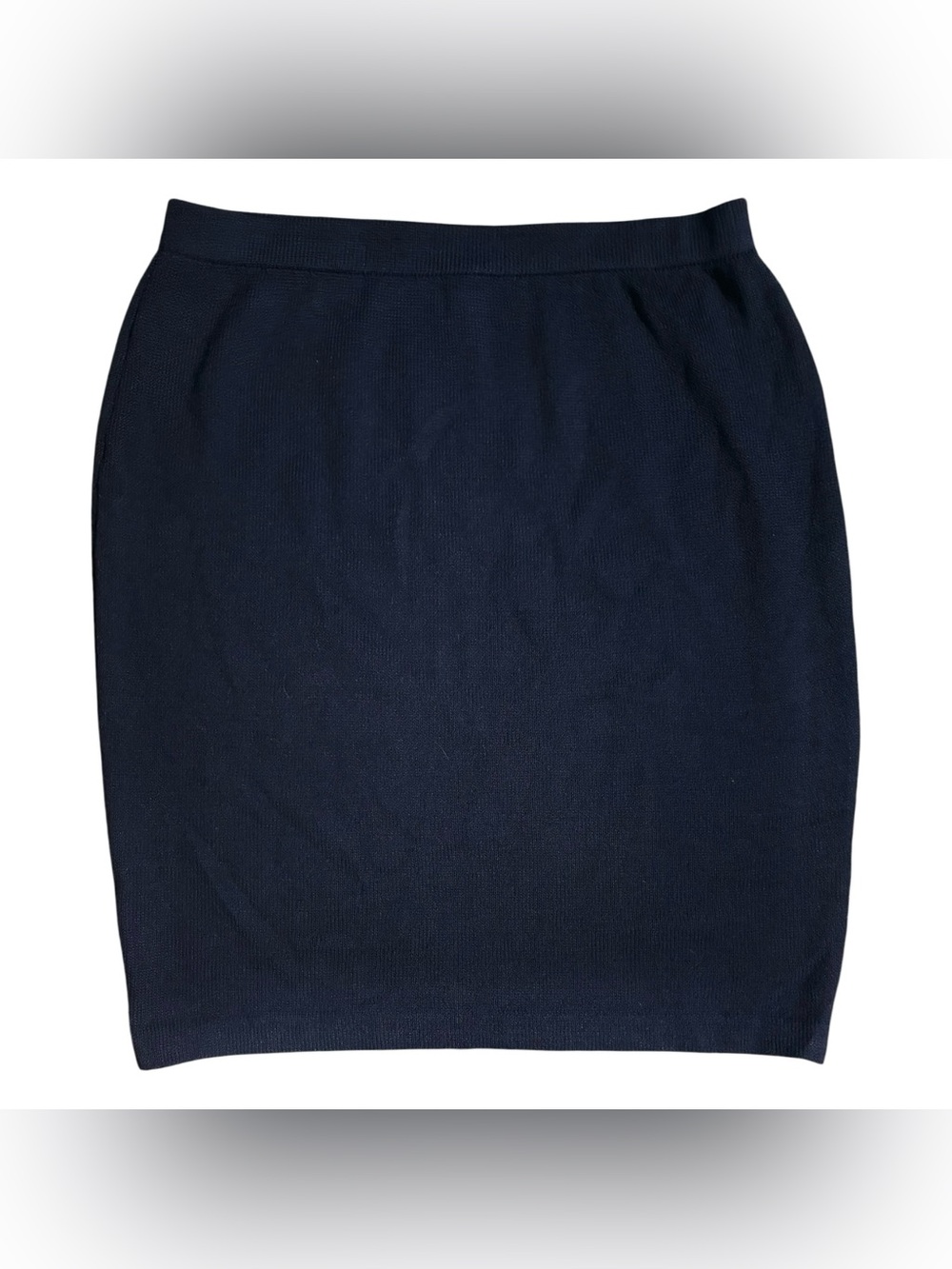 St. John Basics Navy Santana Knit Skirt
